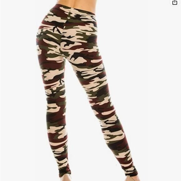 NWT [Ring] Plus Camo Buttery Soft Stretch Leggings - Womens Size fits 12-24 - Picture 2 of 4
